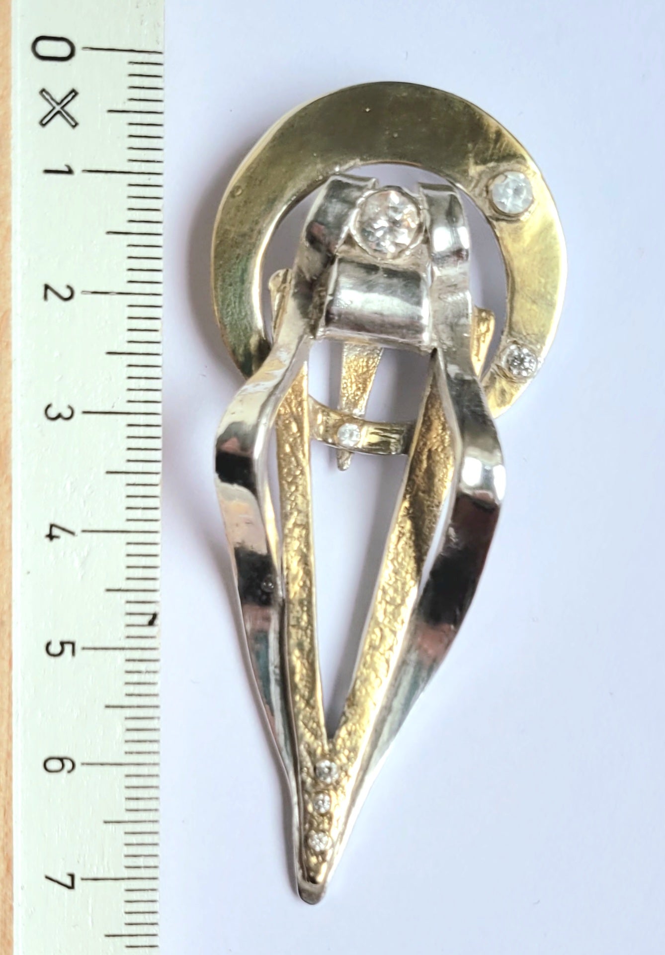 Feinsilber-Kettenanhänger vergoldet | Zirkonia | Ledercollier Statement