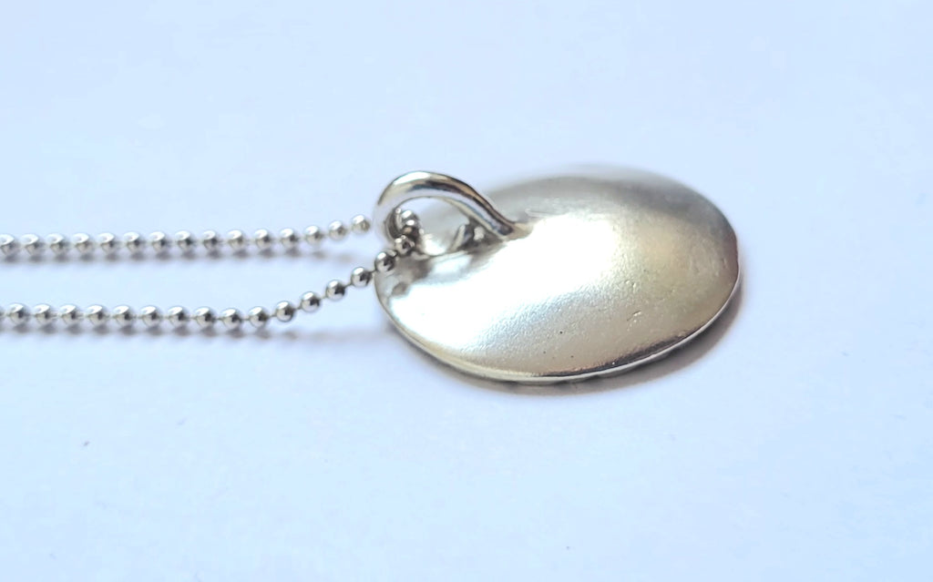 Feinsilber-Medaillon vergoldet | Blumenmuster | Ø 2,55cm Unikat