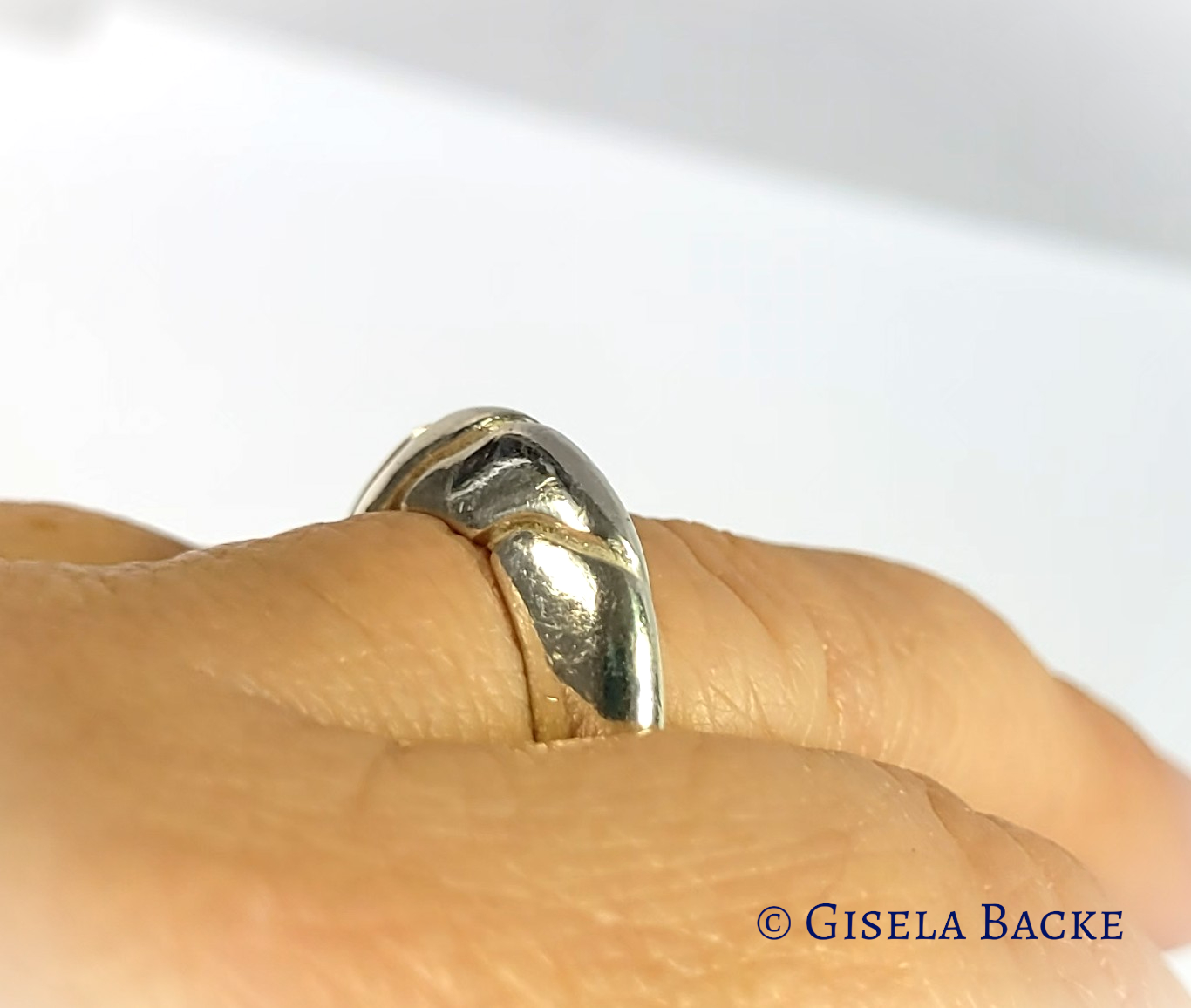 Silberring mit 3 Wellen | ArtClay Silber | Größe 16,5 Handarbeit