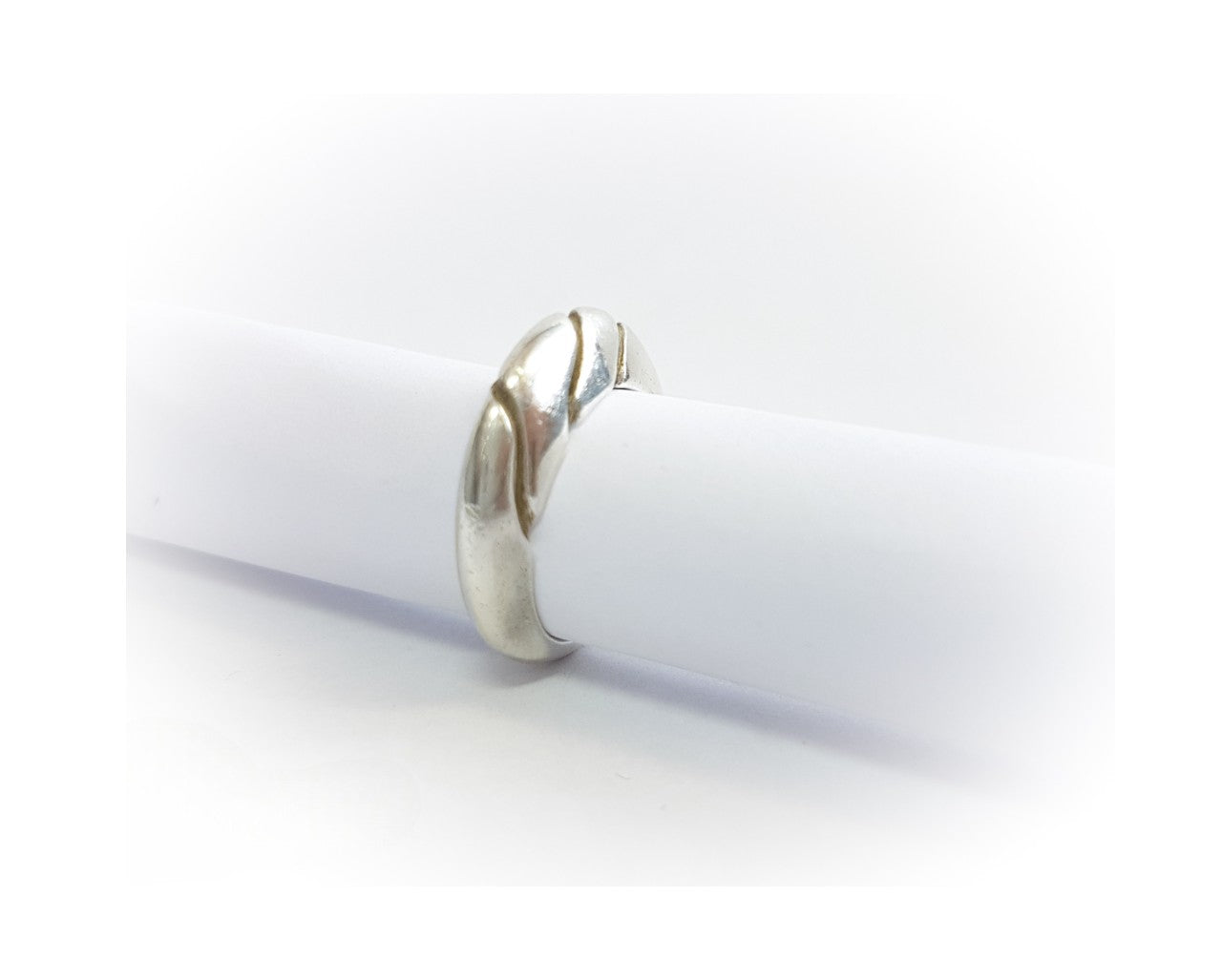 Silberring mit 3 Wellen | ArtClay Silber | Größe 16,5 Handarbeit